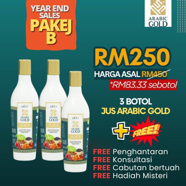 Pakej 3 Botol Jus Arabic Gold
